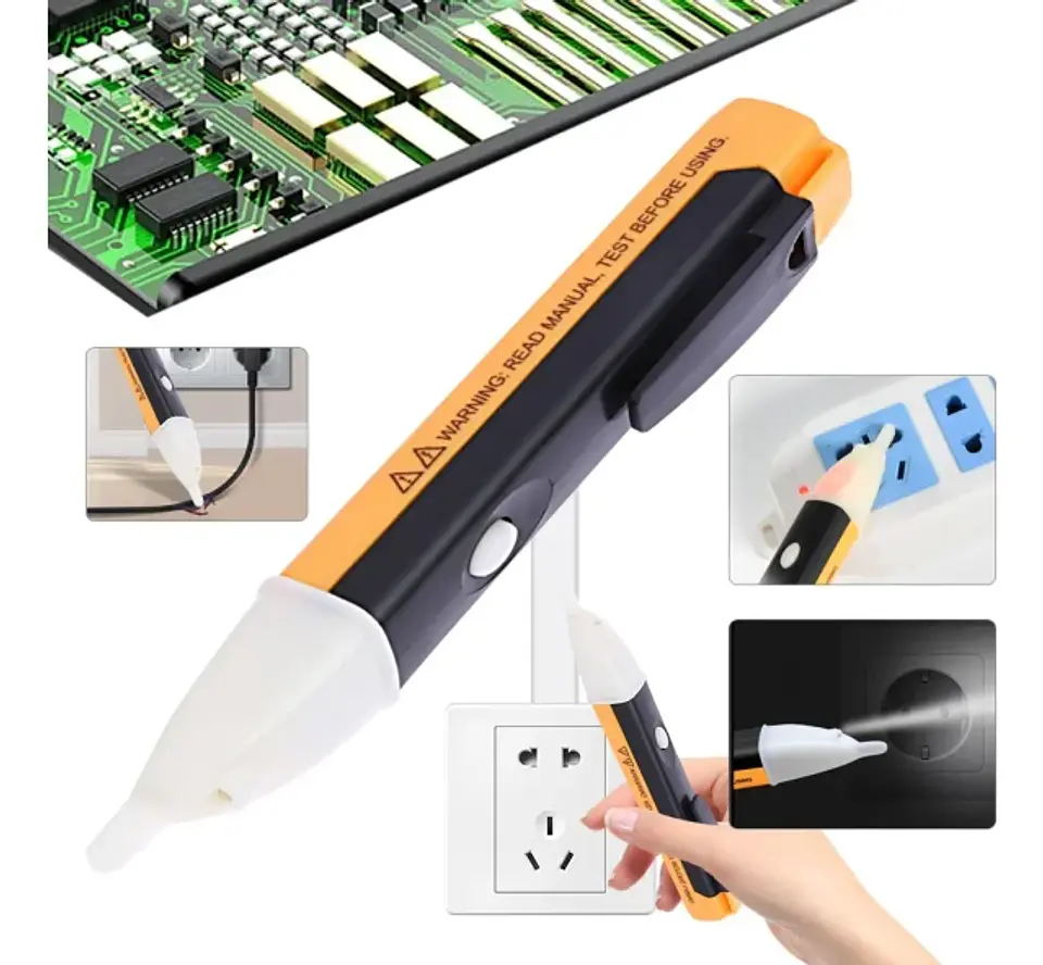 Tester Lápiz Luz Led Y Sonido Detecta De 90 A 1000v 6