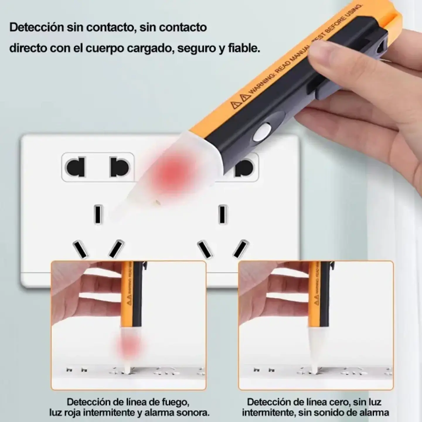 Tester Lápiz Luz Led Y Sonido Detecta De 90 A 1000v 7