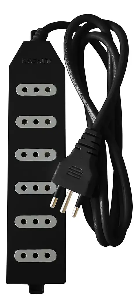 Alargador Eléctrico Zapatilla Macrotel 6 Posiciones 1.5m