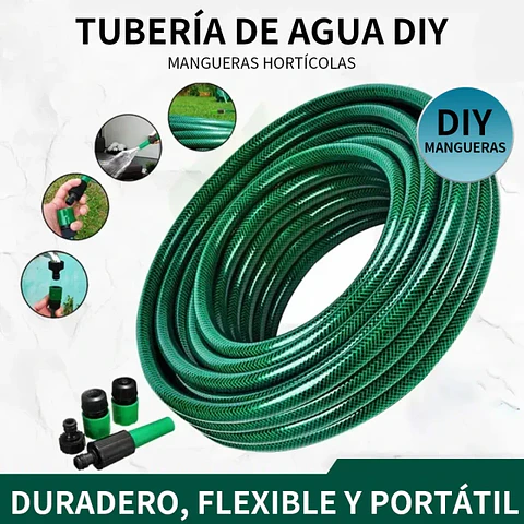 Manguera Jardin Reforzada 1/2 Pulgada 20 Mts Mas Accesorios