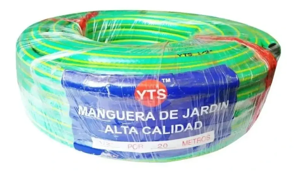 Manguera Jardín YTS Flexible 1/2 Pulgada 50m PVC VerdeAmarillo Reforzada 3