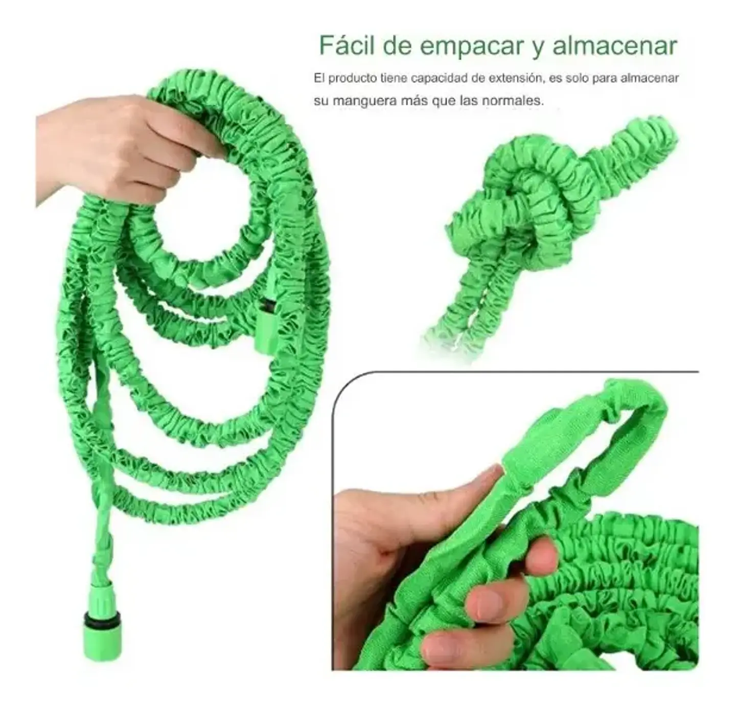 Manguera Retráctil Expandible 30 Metros Color Verde 1