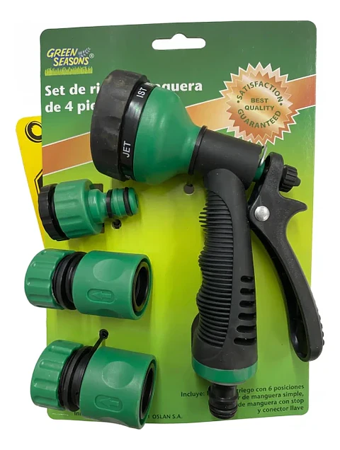 Pistola Riego 8 Posiciones Con 3 Conectores