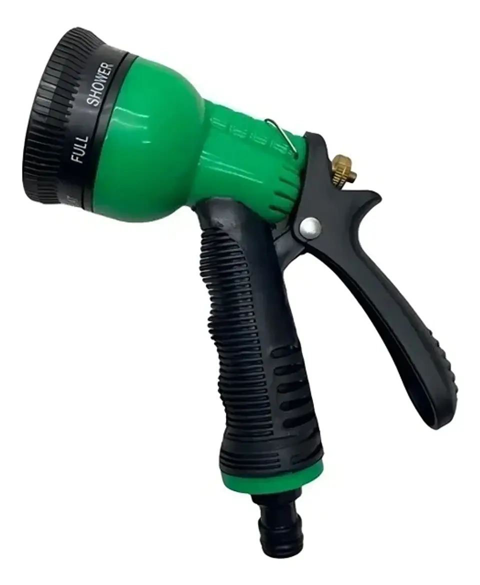Pistola de Riego Verde 8 Funciones Plástico para Manguera de Jardín 3