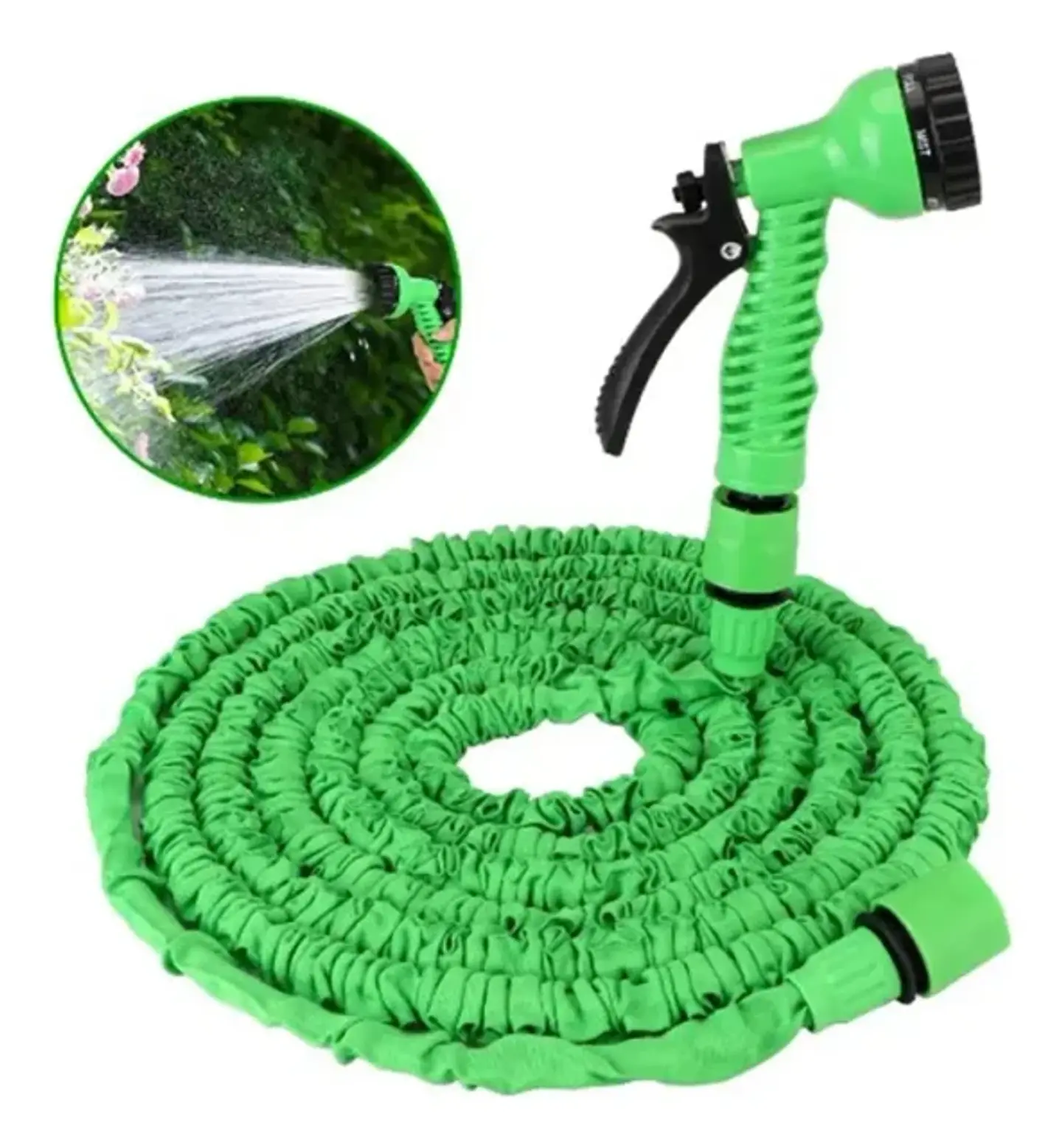 Manguera Retráctil Expandible 30 Metros Color Verde 4