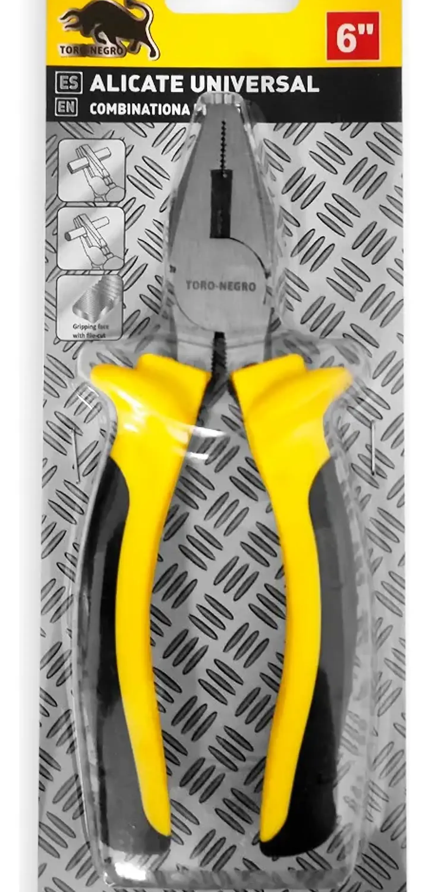 Alicate Universal Toro Negro 6 Pulgadas Acero Alto Carbono 1