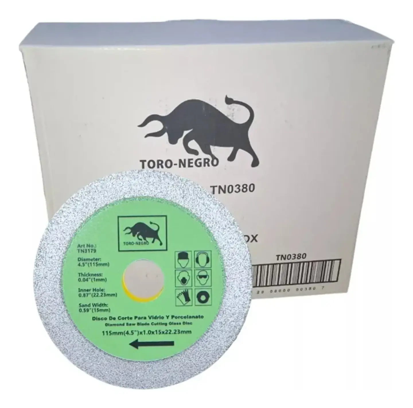 Disco de Corte Diamantado para Vidrio y Porcelanato 115 mm Verde 1