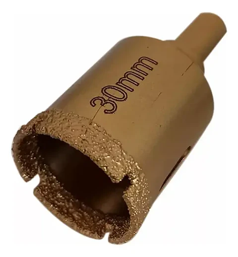 Broca Copa Sierra Diamantada para Vidrio Cerámica y Mármol 30 mm