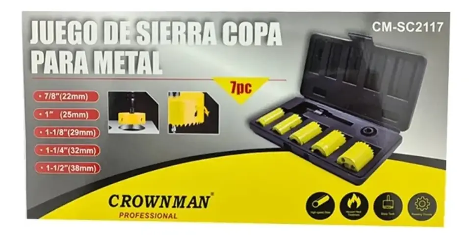 Juego Sierra Copa 7 Piezas Crownman 1