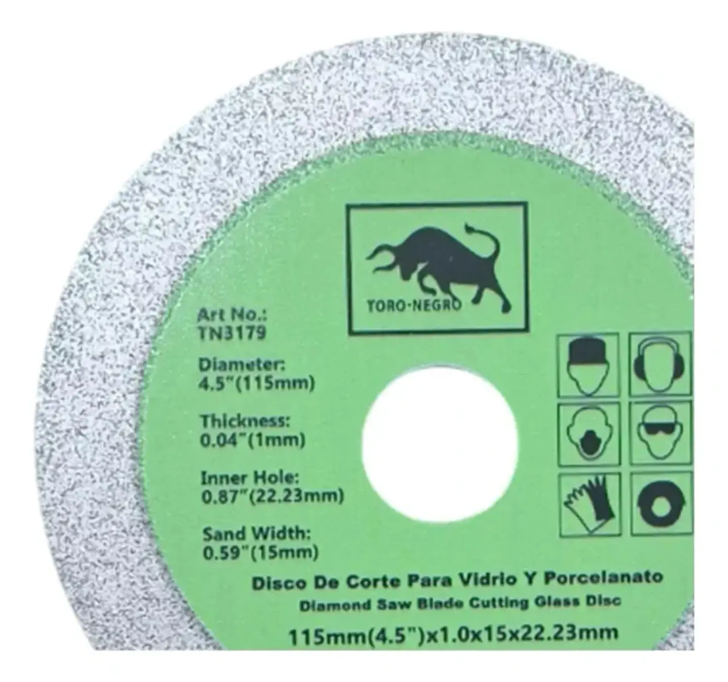Disco de Corte Diamantado para Vidrio y Porcelanato 115 mm Verde 4