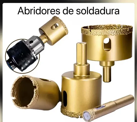 Set Brocas Copa Sierra Diamantadas para Cerámica Mármol y Vidrio