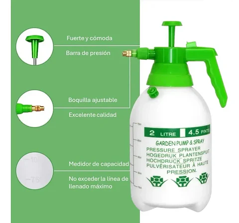 Pulverizador Manual a Presión 2 Litros