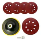 Disco Pulidor Velcro 115 mm con 5 Lijas para Taladro y Esmeril - Miniatura 1