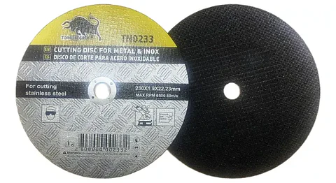 Pack 10 Discos de Corte Fino 230 x 1,9 mm Toro Negro para Metal e Inox