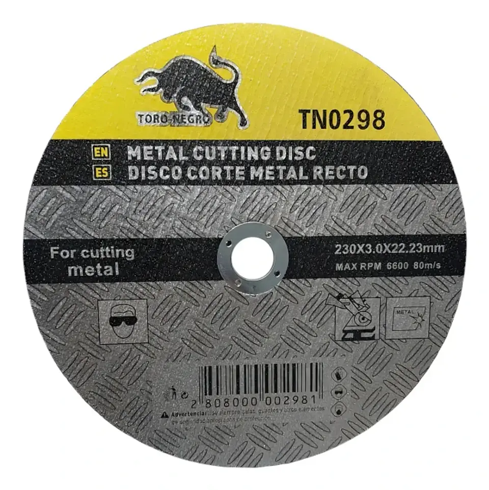 Disco de Corte 230 x 3 mm Toro Negro 9 Pulgadas para Metal 3