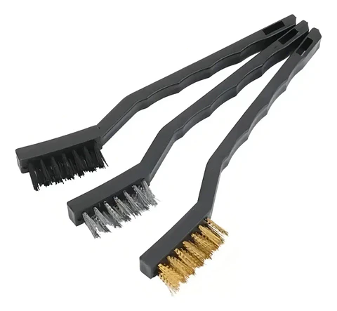 Set 3 Cepillos de Alambre Toro Negro Acero Nylon y Latón 7 Pulgadas