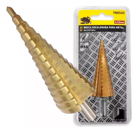 Broca Cónica Escalonada 4 a 32 mm para Metal