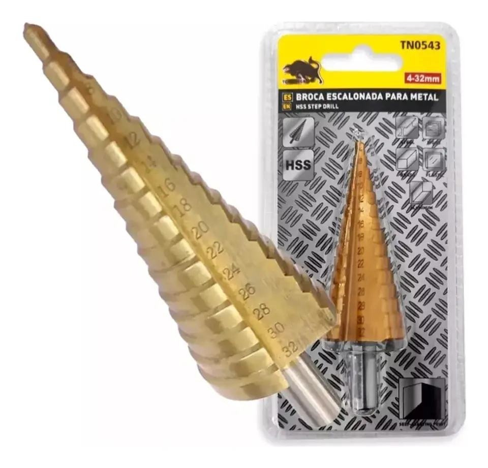 Broca Cónica Escalonada 4 a 32 mm para Metal 2
