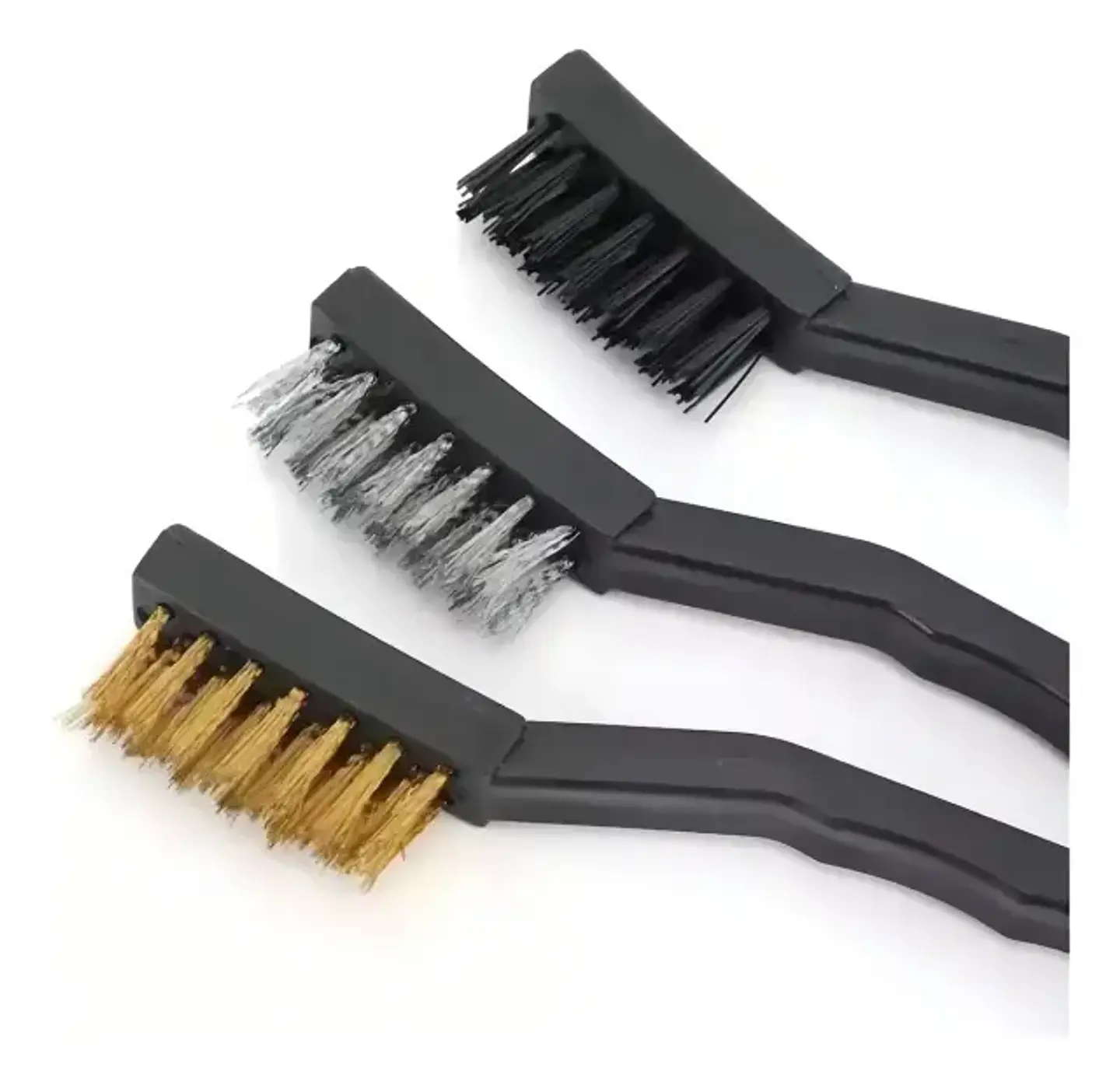 Set 3 Cepillos de Alambre Toro Negro Acero Nylon y Latón 7 Pulgadas 3