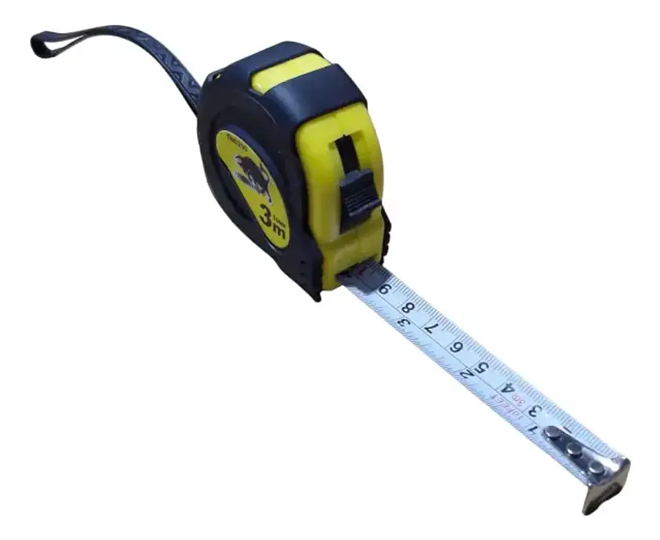 Huincha Métrica 3m Retráctil Toro Negro Sistema Métrico y Pulgadas 4