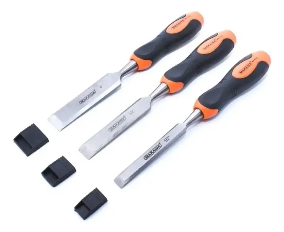 Set 4 Formones Makawa Mk-0154 Acero Cromo Vanadio Para Madera 2