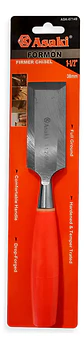 Formón Manual Asaki 1 12 Hoja 3.8 cm Acero Cromo Vanadio Carpintería - Miniatura 1