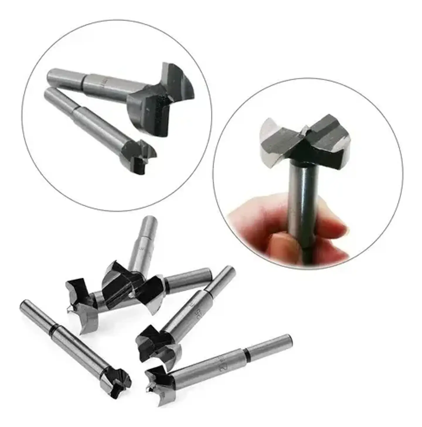 Set 5 Brocas Forstner Madera 15-35mm Con Estuche Madera 2