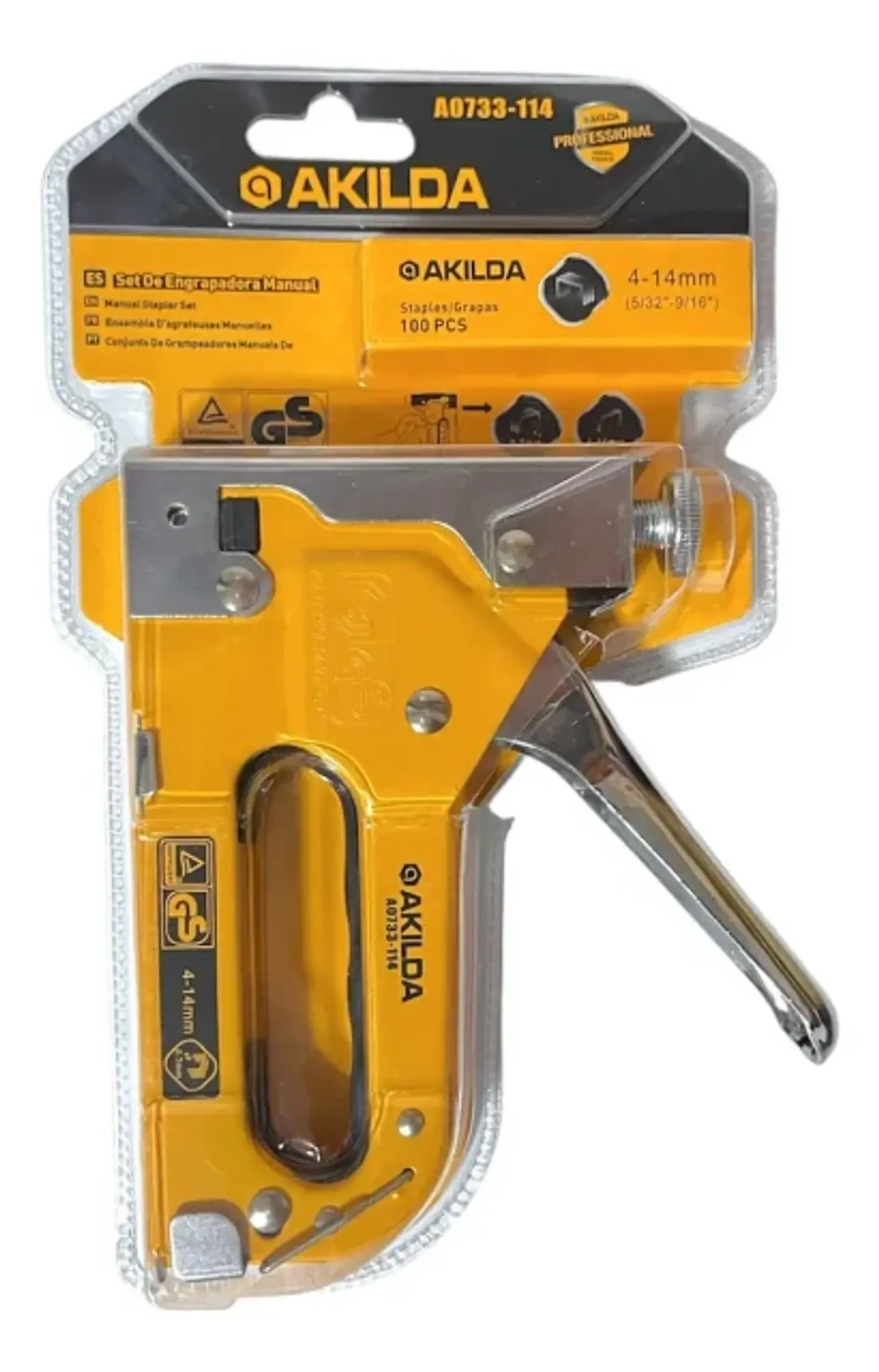 Engrapadora Tapicera Akilda 4-14mm + Grapa 3
