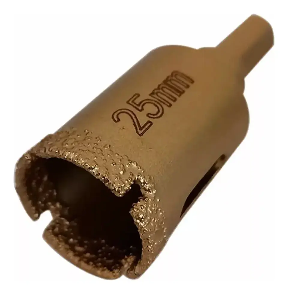 Broca Copa Sierra Diamantada para Vidrio Cerámica y Mármol 25 mm 3