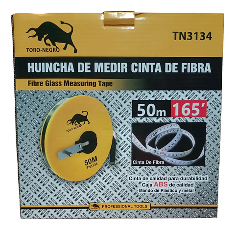 Huincha Para Medir Manual De Fibra De Vidrio 50 Metros