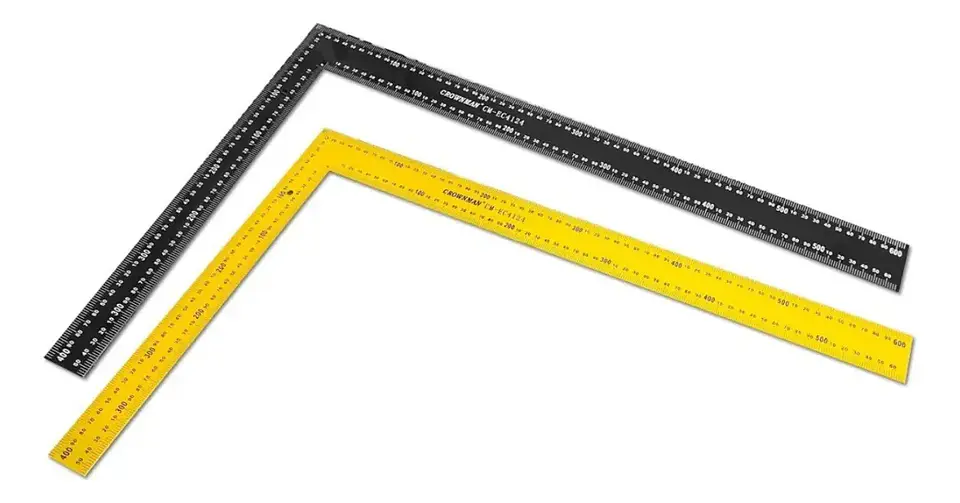 Escuadra Carpintero Metal 40x60cm Regla Metrica Y Pulgadas 1