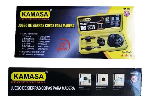 Juego Set De Sierra Copas para Madera 15 Piezas