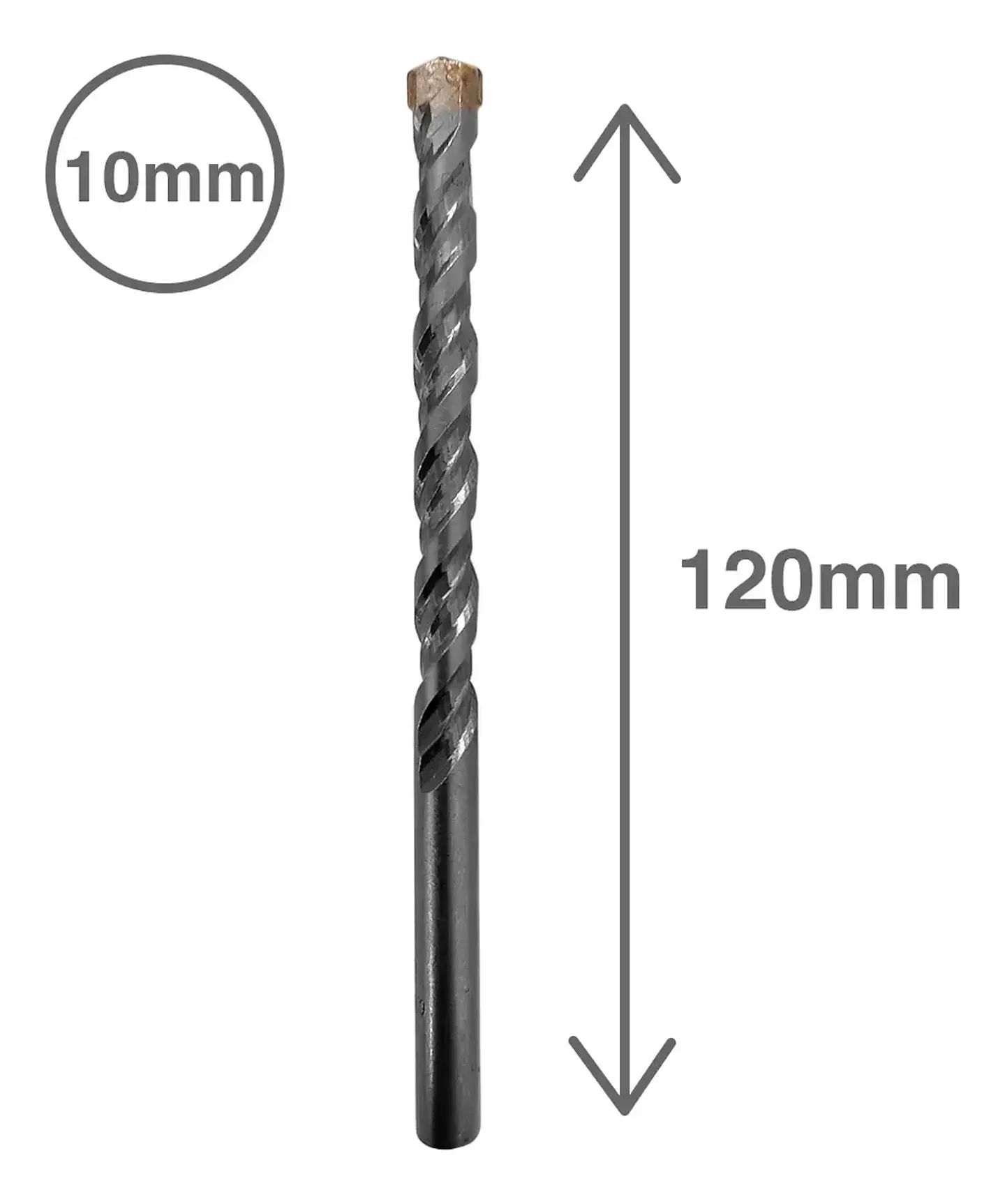 Juego 5 Brocas Cemento Concreto 10mm X 120mm Para Taladro 4