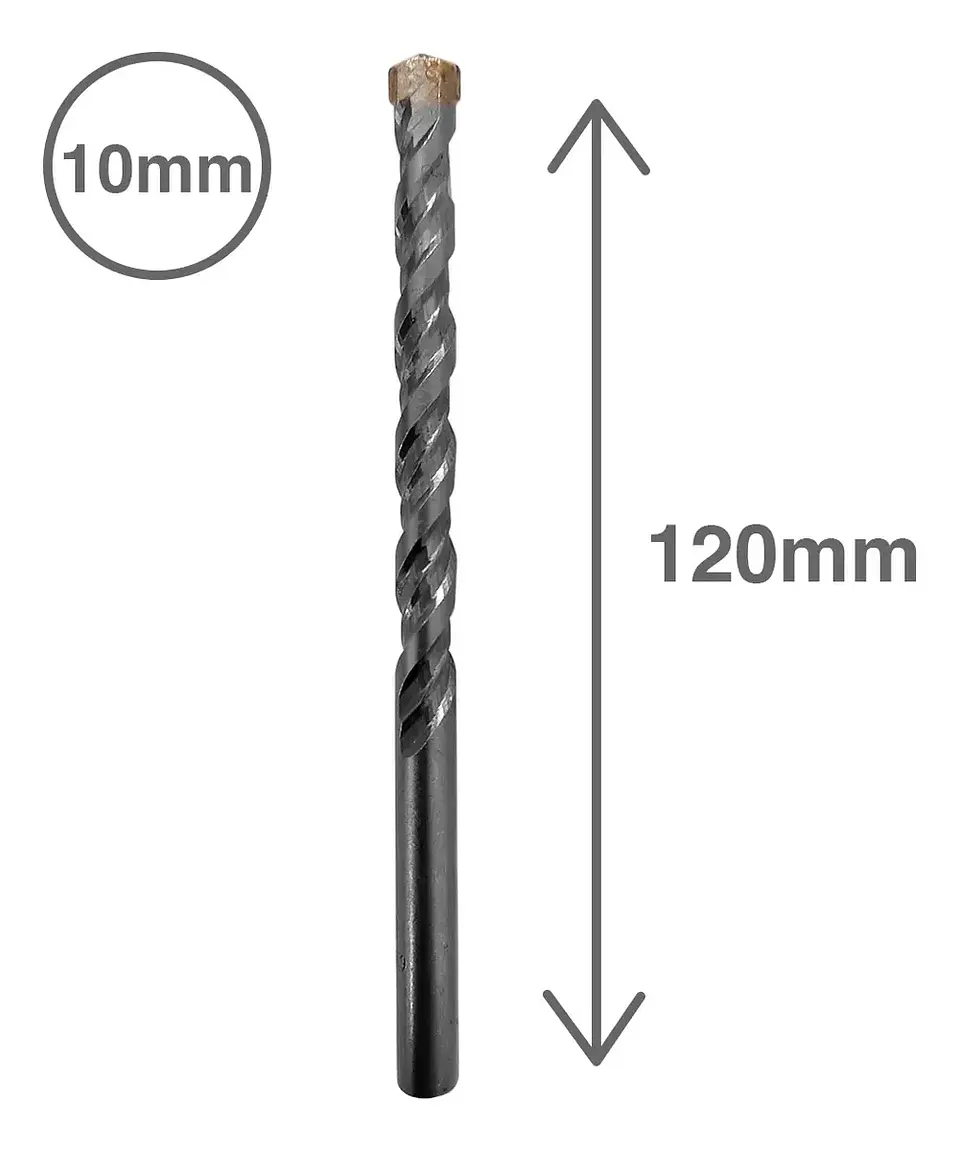 Juego 5 Brocas Cemento Concreto 10mm X 120mm Para Taladro 4