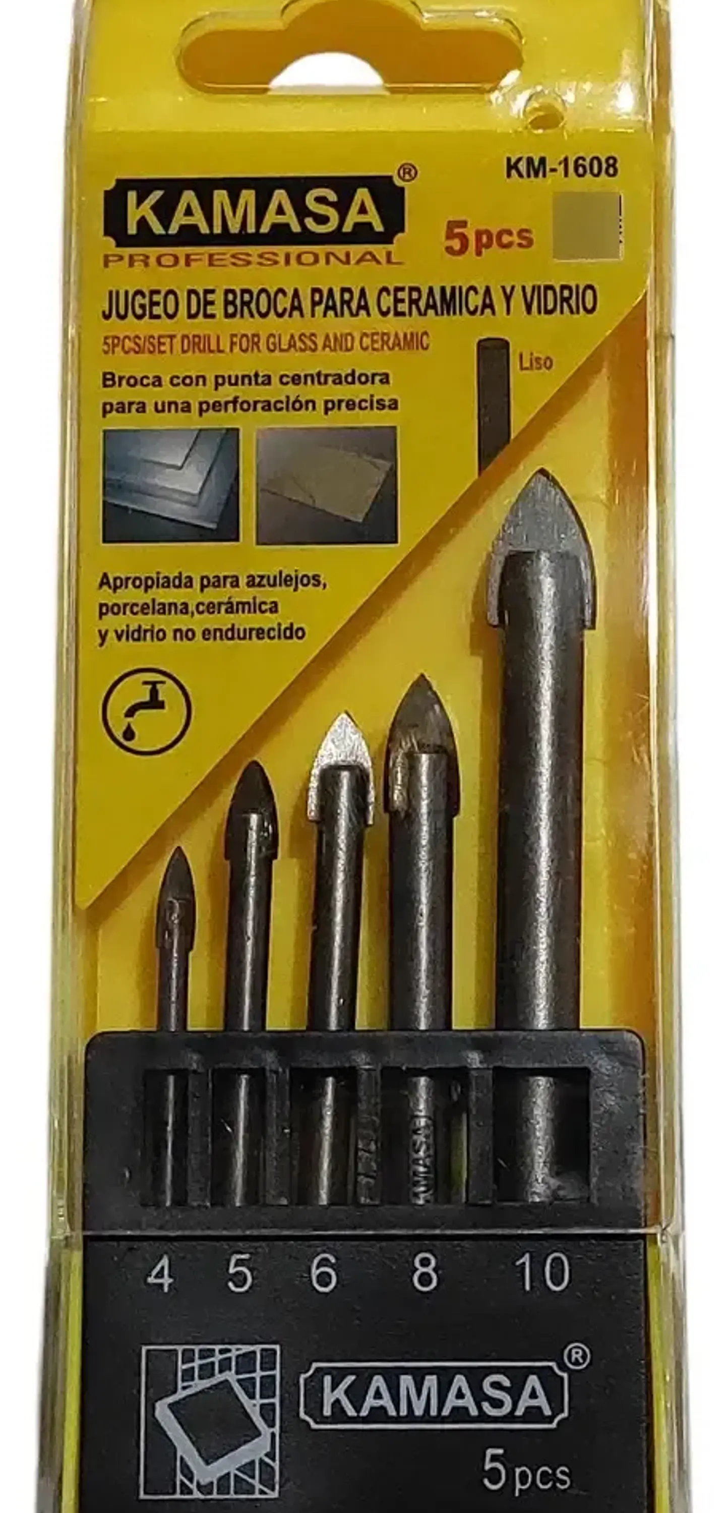 Juego Set De Brocas Para Ceramica Y Vidrio 5 Pcs Lisa 4