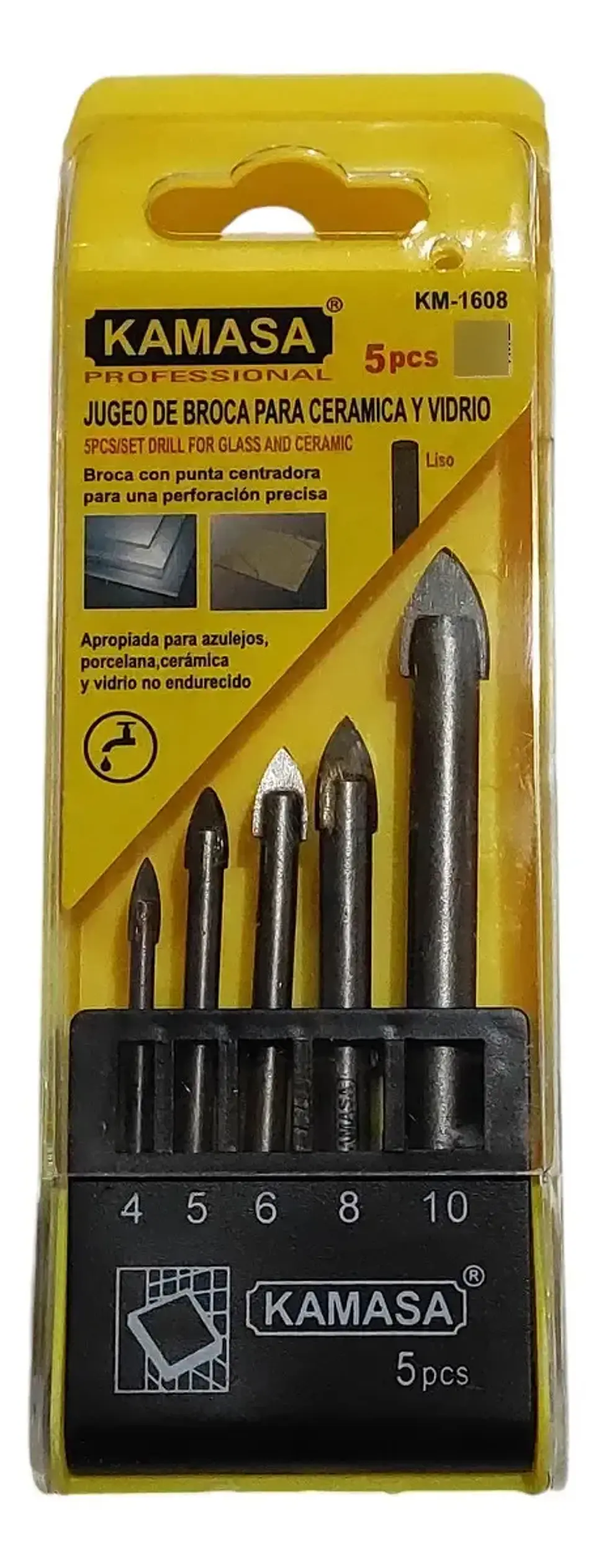 Juego Set De Brocas Para Ceramica Y Vidrio 5 Pcs Lisa 4