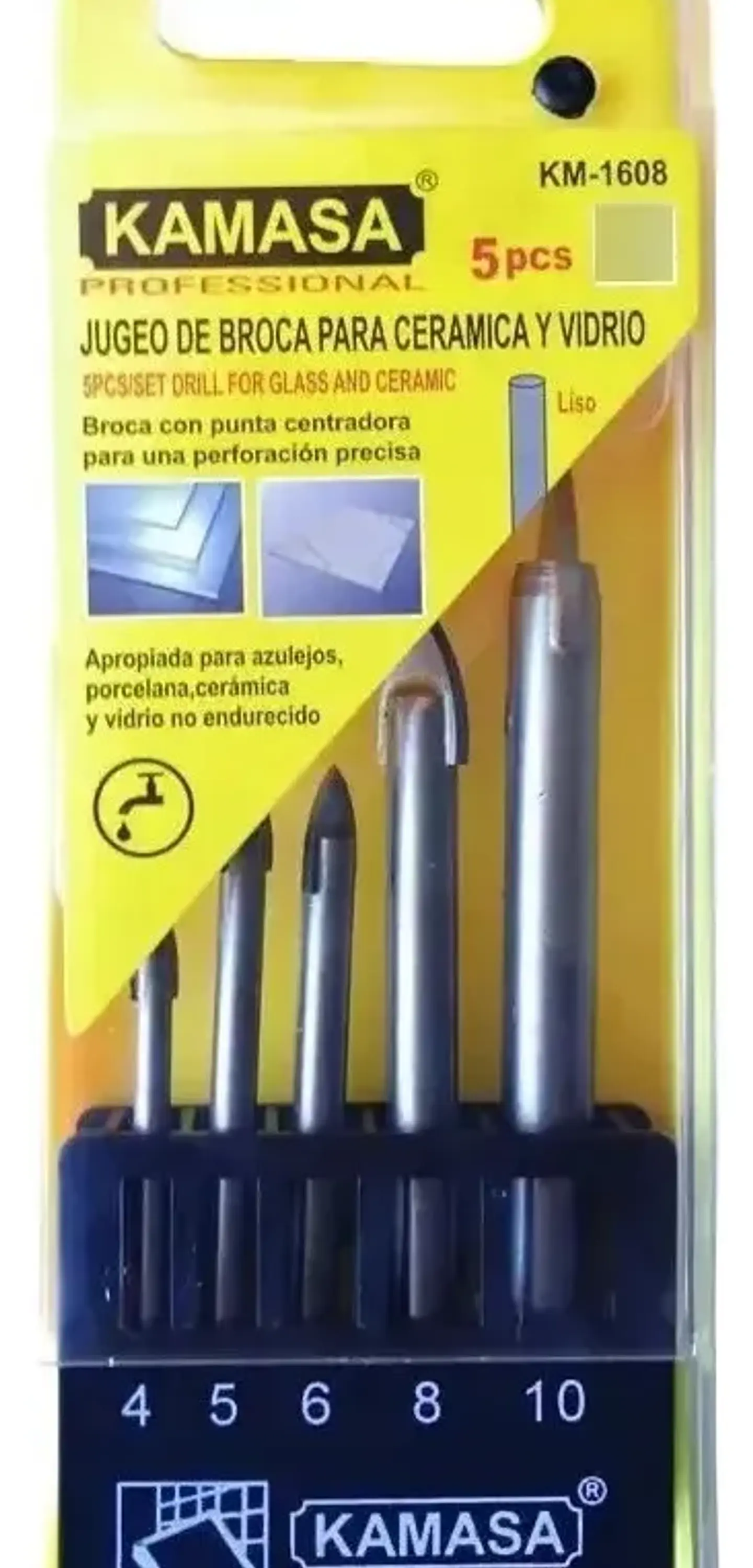 Juego Set De Brocas Para Ceramica Y Vidrio 5 Pcs Lisa 2