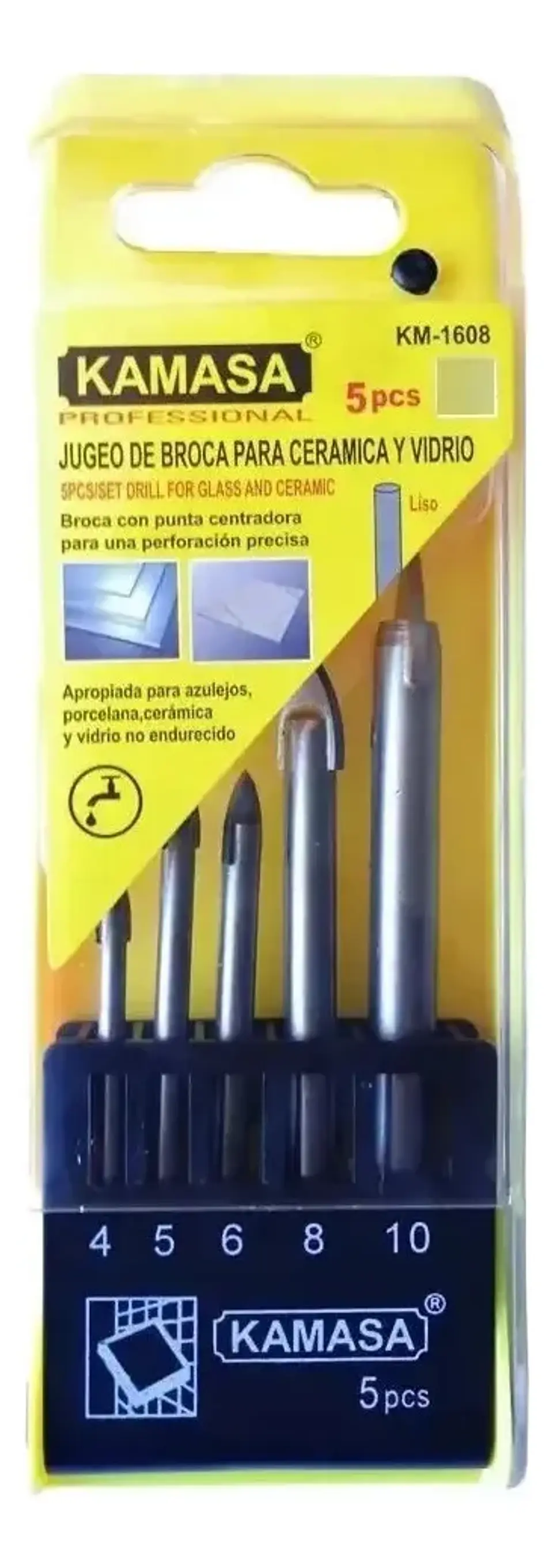 Juego Set De Brocas Para Ceramica Y Vidrio 5 Pcs Lisa 2