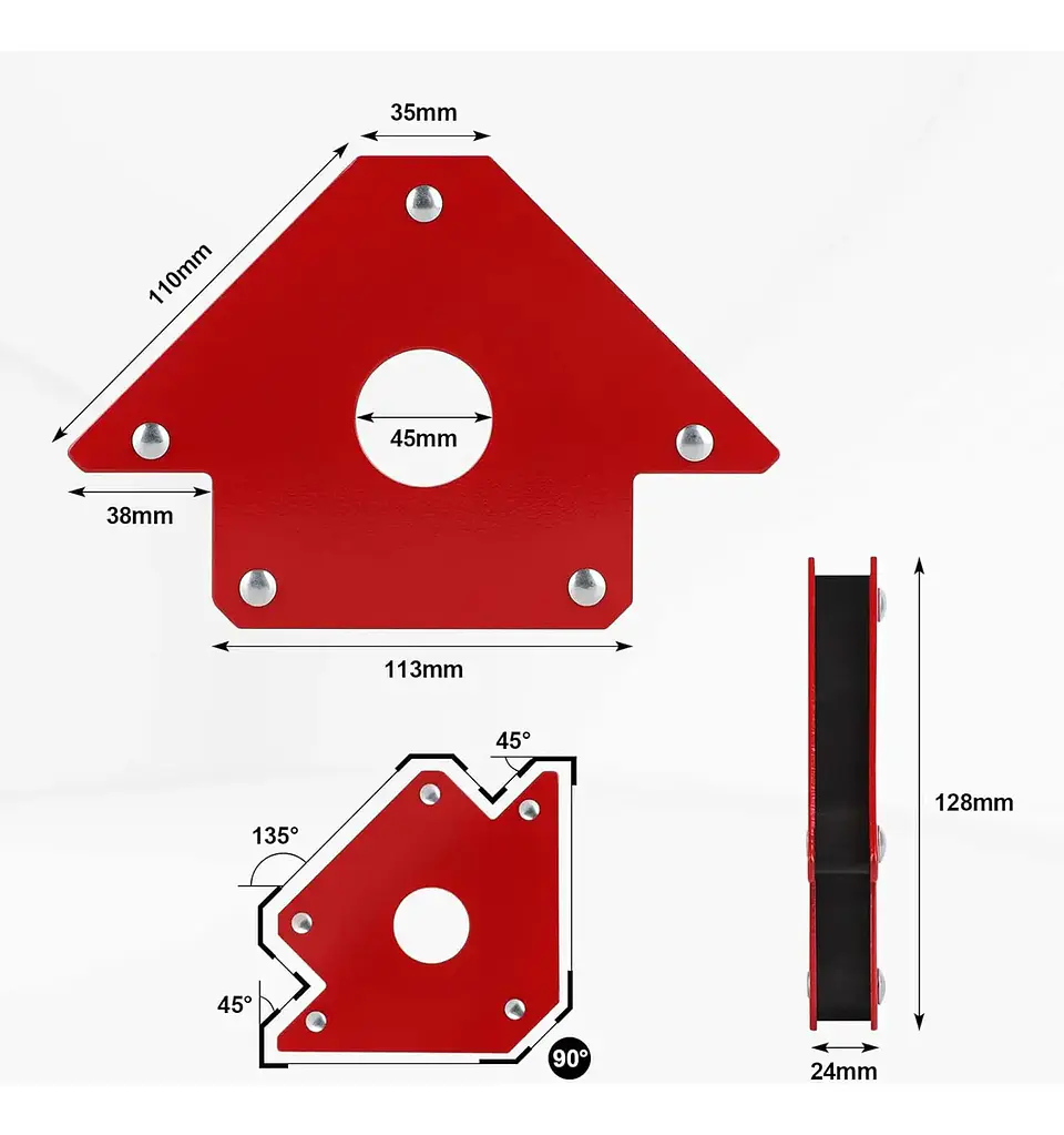 Escuadra Magnética para Soldar 75 lb 5