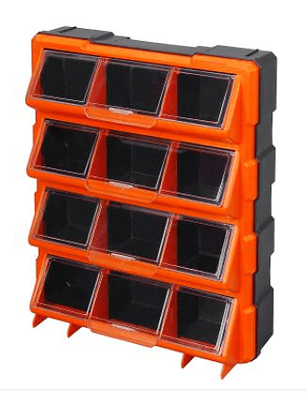 ORGANIZADOR TACTIX  PLAST.- 46 X 36 X 12  CM - 12 COMPARTIMENTOS