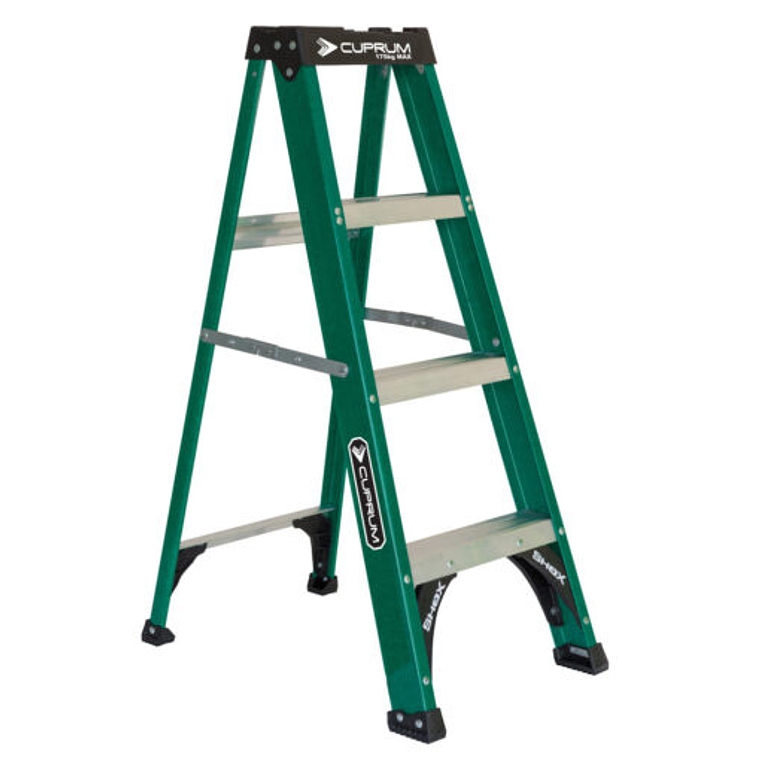 ESCALERA TIJERA FIBRA DE VIDRIO 1.25M / 4P / 175KG CUPRUM 1