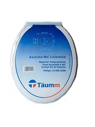 ASIENTO WC COLOMBA TAUMM 