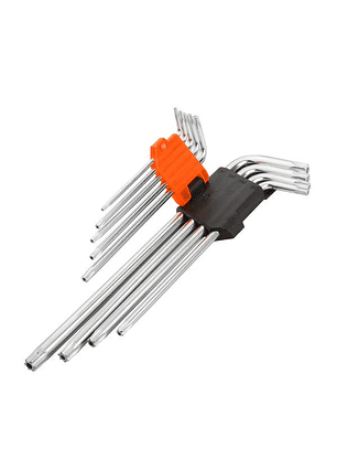 JGO LLAVE ALLEN TORX LARGA WOKIN 9PCS