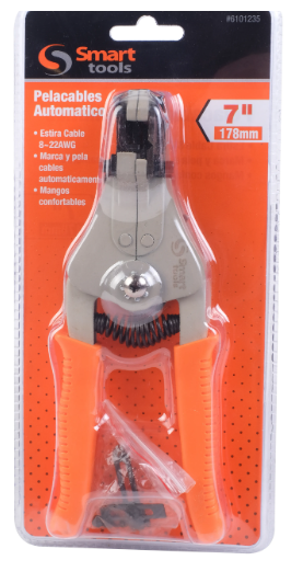 ALICATE PELACABLES AUTOMATICO 7PULGADAS / 1 - 3.2 MM. CABLE MARCA SMART TOOLS