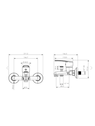 Llave Monomando Ducha Alabama Pmb