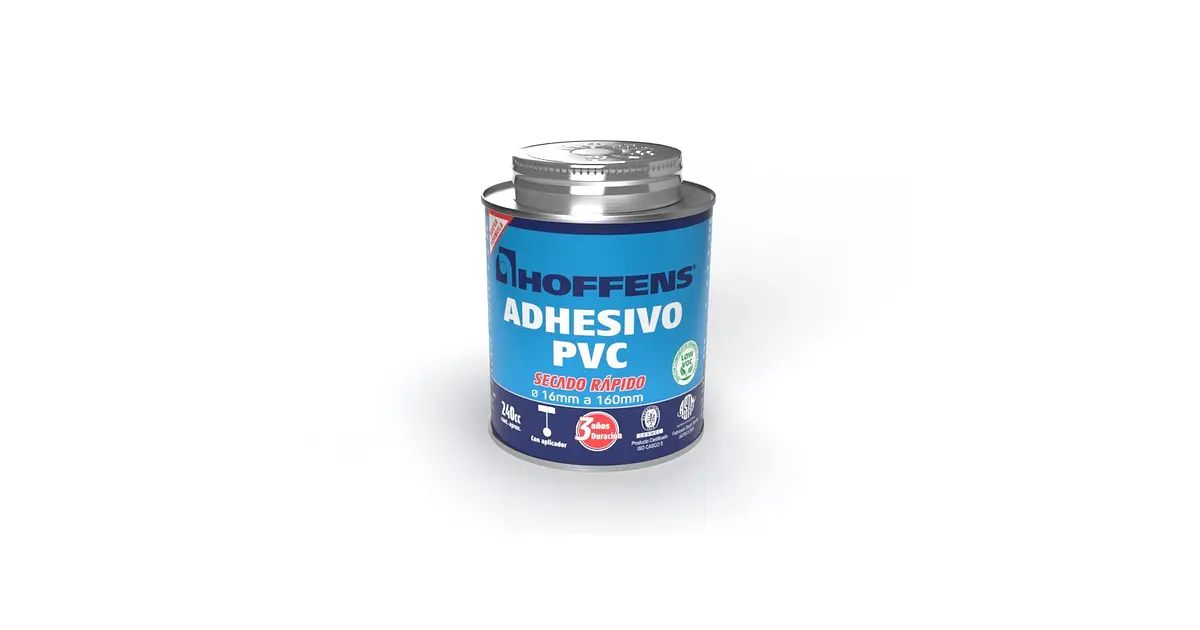 ADHESIVO PVC LATA SECADO RAPIDO 240 CC HOFFENS C/APLICADOR
