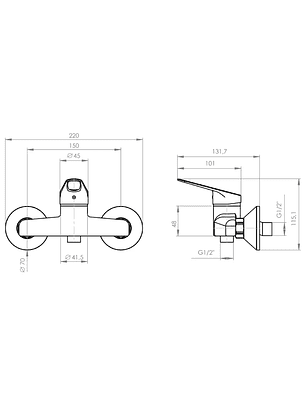 MONOMANDO TINA-DUCHA CINCINNATI PMB