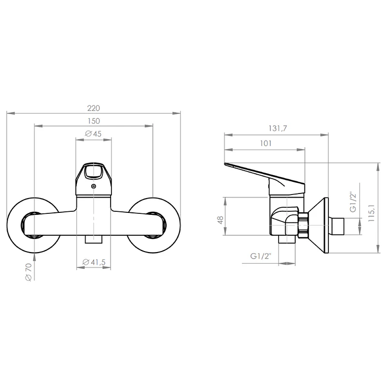 MONOMANDO TINA-DUCHA CINCINNATI PMB 2