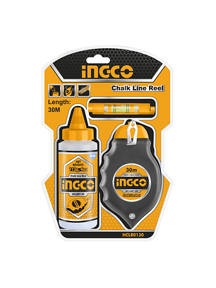 TIZA LINEAS INGCO PLASTICO CON TIZA Y NIVEL # HCLR0130