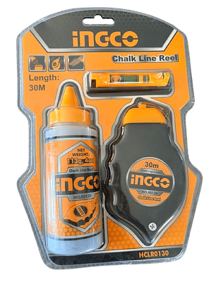 TIZA LINEAS INGCO PLASTICO CON TIZA Y NIVEL # HCLR0130
